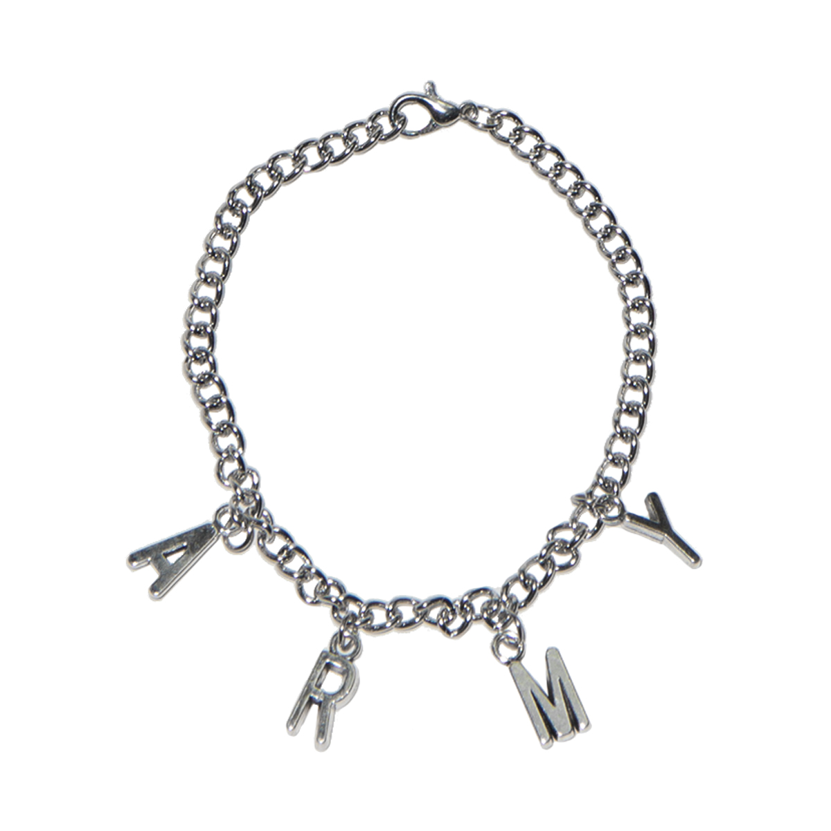 BTS Silver ARMY Logo Chain Bracelet | Kpop Kollectibles