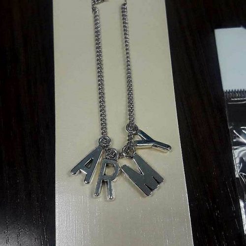 BTS Silver ARMY Logo Chain Necklace photo review